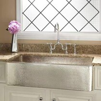 ins hand-hammered hammer forged copper bright silver copper sink front skirt open kitchen sink wash dish sink