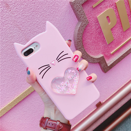 抖音网红iPhoneX手机壳苹果8plus全包液体流