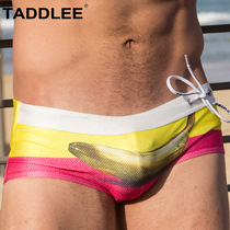 TADDLEE swimming trunks mens triangle sexy quick-drying hot spring mens swimming trunks Cup convex fashion swimwear tide tide