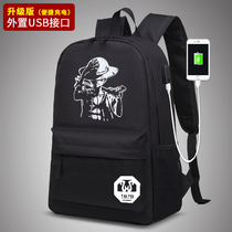 Cartoon Comic Bag Men's Shoulder Bag Large Capacity Fashion Trend Travel Package Female Backpack for Junior High School Students