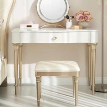 American Solid Wood Advanced Sensory Dresser Combo Minimalist Light Lavish Bedroom Make-up Table Modern Net Red Leather Art Customisation