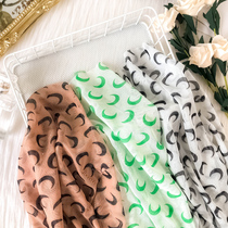 Moon Crescent tulle ice mesh gauze interior tight slim top women long sleeve sunscreen lace blouse base shirt