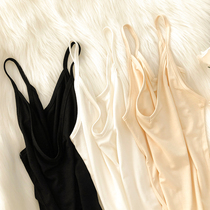 White V-collar sling female thin lace suit base shirt Net red wild short vest wear tide