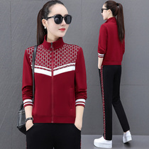 Sports set women spring and autumn 2021 New Fashion large size loose long sleeve casual wear age two sets