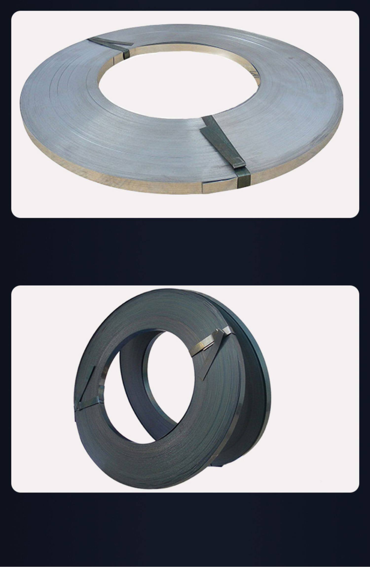 烤蓝铁皮带铁皮打包带宽16/19/25/32mm发蓝钢带镀锌捆扎带高强度