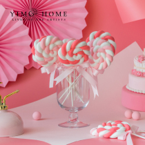 Simulation cotton swab lollipop fake cake shooting props Cake model fake dessert table decoration window decoration model