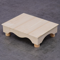 Solid wood pedal stool study table cushion footed toilet office Home small steps children heightening footrest toilet
