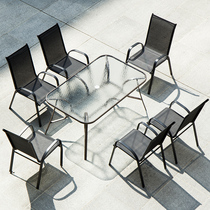 Outdoor Leisure Table And Chairs Waterproof Sunscreen Three Sets Patio Anti-Corrosive Table And Chairs Combined Balcony Small Table And Chairs Iron Art Suit