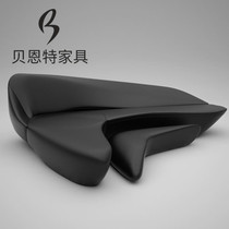 Large lobby shaped FRP moon sofa Zaha Hadid FRP sofa moon sofa