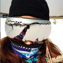 Ski mirror double layer UV anti-fog male and female single double board goggle card myopia big face skiing glasses equipment