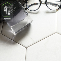 Small match white marble Jazz white hexagonal brick Kitchen and bathroom glazed brick Granular tile Background wall brick Floor tile