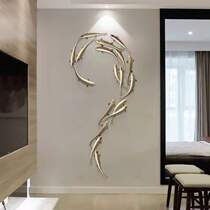 Wall decoration wall pendant fish light luxury living room background wall creative wall wall decoration wall hanging restaurant three-dimensional wall decoration