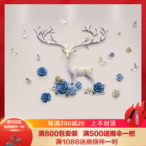 Restaurant wall decoration creative Nordic 3d three-dimensional living room sofa TV background wall wall decoration pendant