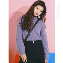 Hipster turtleneck sweater womens autumn and winter New 2021 explosive inside to play the bottom wear Japanese retro lazy gentle