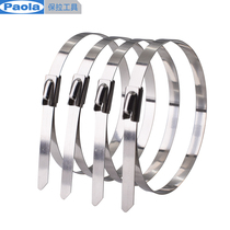 Paula 304 stainless steel cable ties Corrosion resistant high and low temperature resistant Railway telecommunications power grid metal nameplate machinery 5611