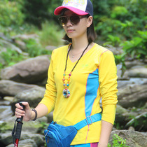 Plus velvet quick-drying clothes womens long sleeves quick-drying sports tops with warm velvet underwear autumn and winter outdoor breathable fleece T-shirt