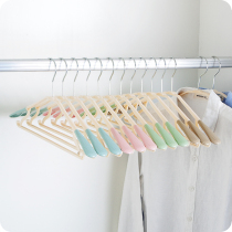 Wide shoulder non-slip hanger Plastic clothes clothes drying rack Wet and dry thickened dual-use clothes hook clothing support Pants rack clothing support