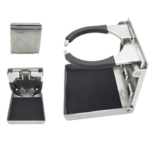 RV stainless steel folding cup holder ship can adjust the coaster metal folding drink bracket with open mouth