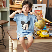 Childrens pajamas summer boys cotton short-sleeved thin cartoon children summer children Baby Home clothing set