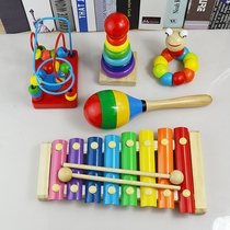 Childrens hand percussion instrument Orff Twist caterpillar Rainbow Tower Mushroom Clock Four Sets Of Columns Bell Drum small xylophone