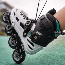 Americas Lion Adult Skate College Student Society Straight Row Wheels Professional Fancy Flat Flower Shoes Adult Men And Womens Roller Skates