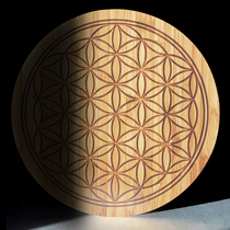 (18cm) Featured Life Flower Wood Disc Crystal Base Exotropic Home Decoration Home Decoration Home Ornaments