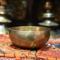 Indian pure copper handmade slogan bowl spa sound to send Bodhi wooden bowl sticks