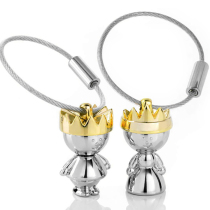 German MODERN King Queen keychain creative male and female couple keychain A pair of cute car key chains