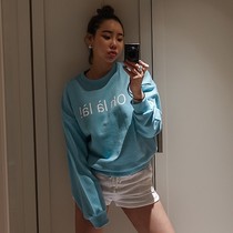 South Korea Straight Hair Early Spring Women's Cotton Letter Printing Loose Simple Wear Casual Shorts Set Sports