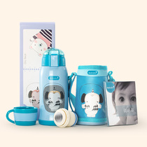 dexbabybaby insulated straw cup braces children outside with kettle baby insulated jug Dual-purpose anti-fall and fall