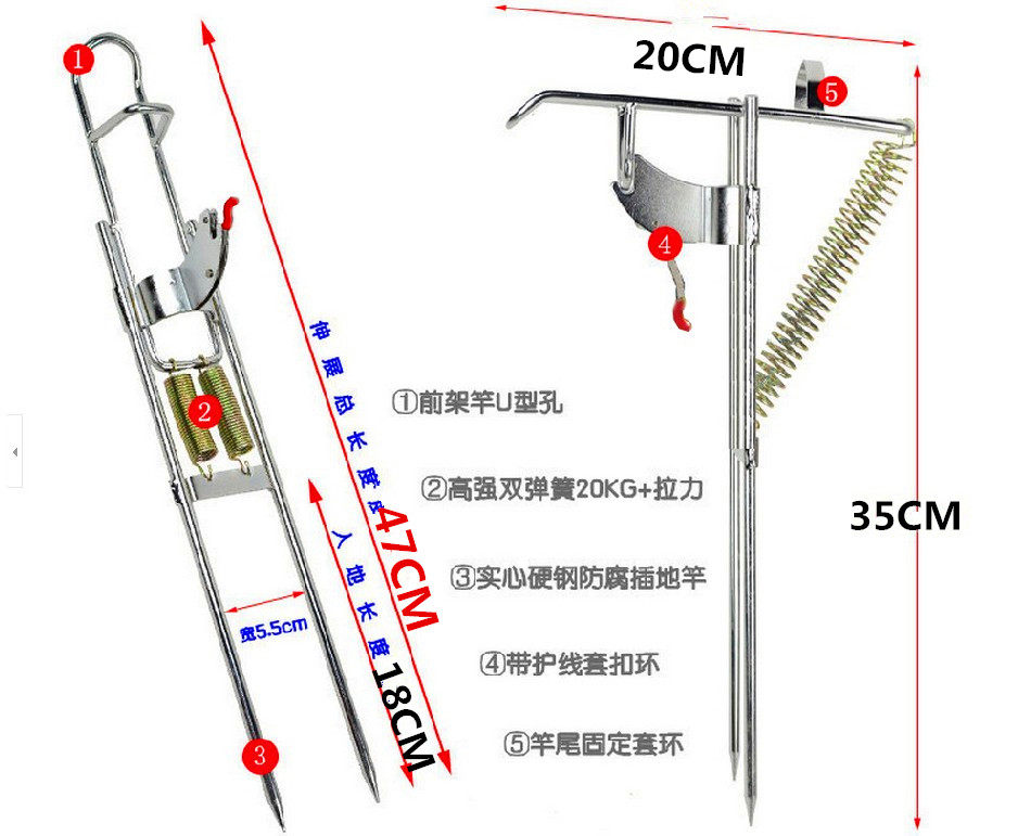 此款自动钓鱼支架为2017年全新升级款,新款在老款的基础上对各个连接