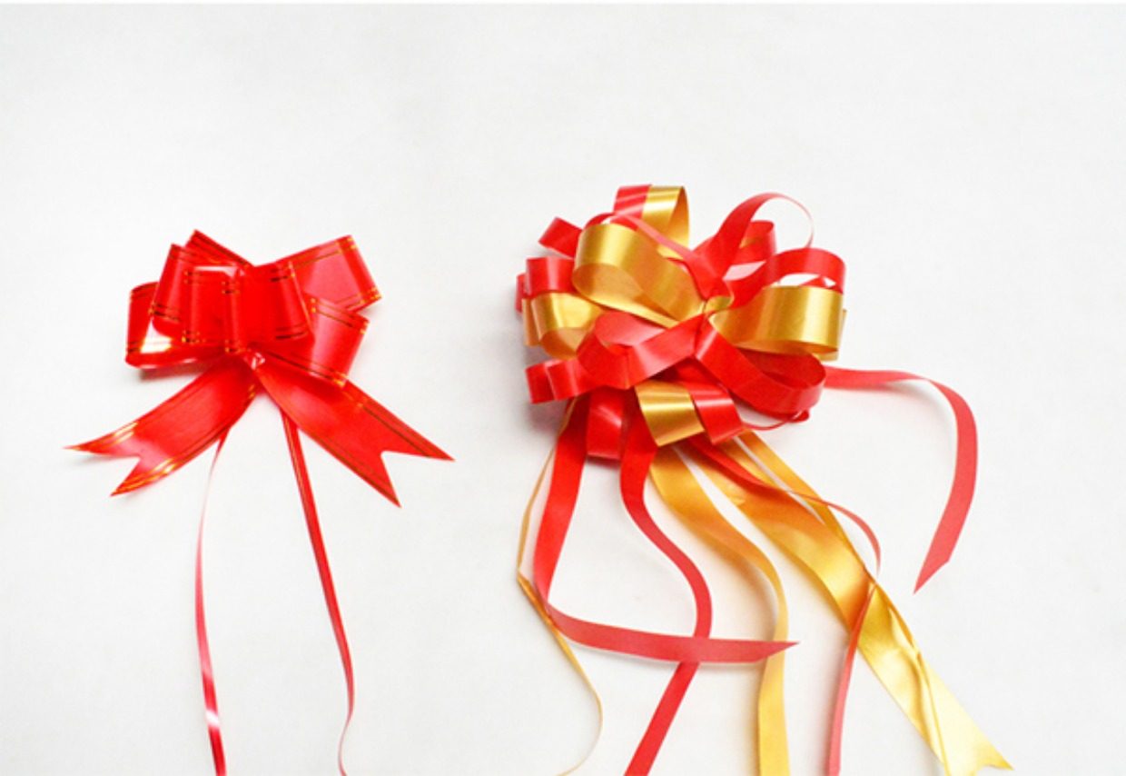 婚车装饰手拉花彩带副车丝带花车队装饰套装大号 蝴蝶结高档盒装