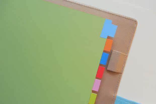 a5索引分隔页12张手帐活页芯6孔索引纸分页纸手册归类隔页纸定制_双氙