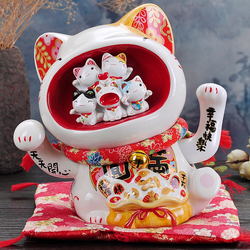 Stone workshop ceramic electric wave plutus cat opening move the receptionists furnishing articles creative gift shops