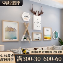 Photo wall decoration ins Wind room living room background Wall Wall photo frame photo album Frame Creative combination free of punching