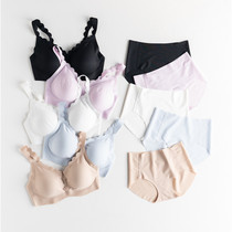 Day single Summer free reassurance lingerie thin air-free steel ring One-piece naked sensation ice-wire petal bra underpants