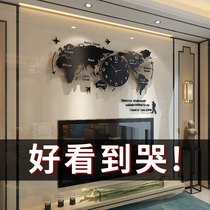 Net celebrity pendant TV background wall decoration Dining room personality map wall decoration Living room sofa wall decoration