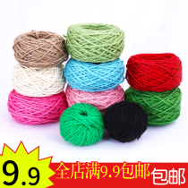 DIY handmade color hemp rope decoration woven hemp rope color tag rope Photo wall handmade