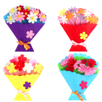 Teachers Day Non-Woven Hand flower bouquet carnation flower pot gift children handmade diy material bag