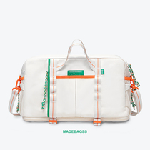 MADEBAG) Travel Bag Women Hand Large Capacity Light Fitness Bag Men Sports Bag Students Luggage Bags Sloped Satchel