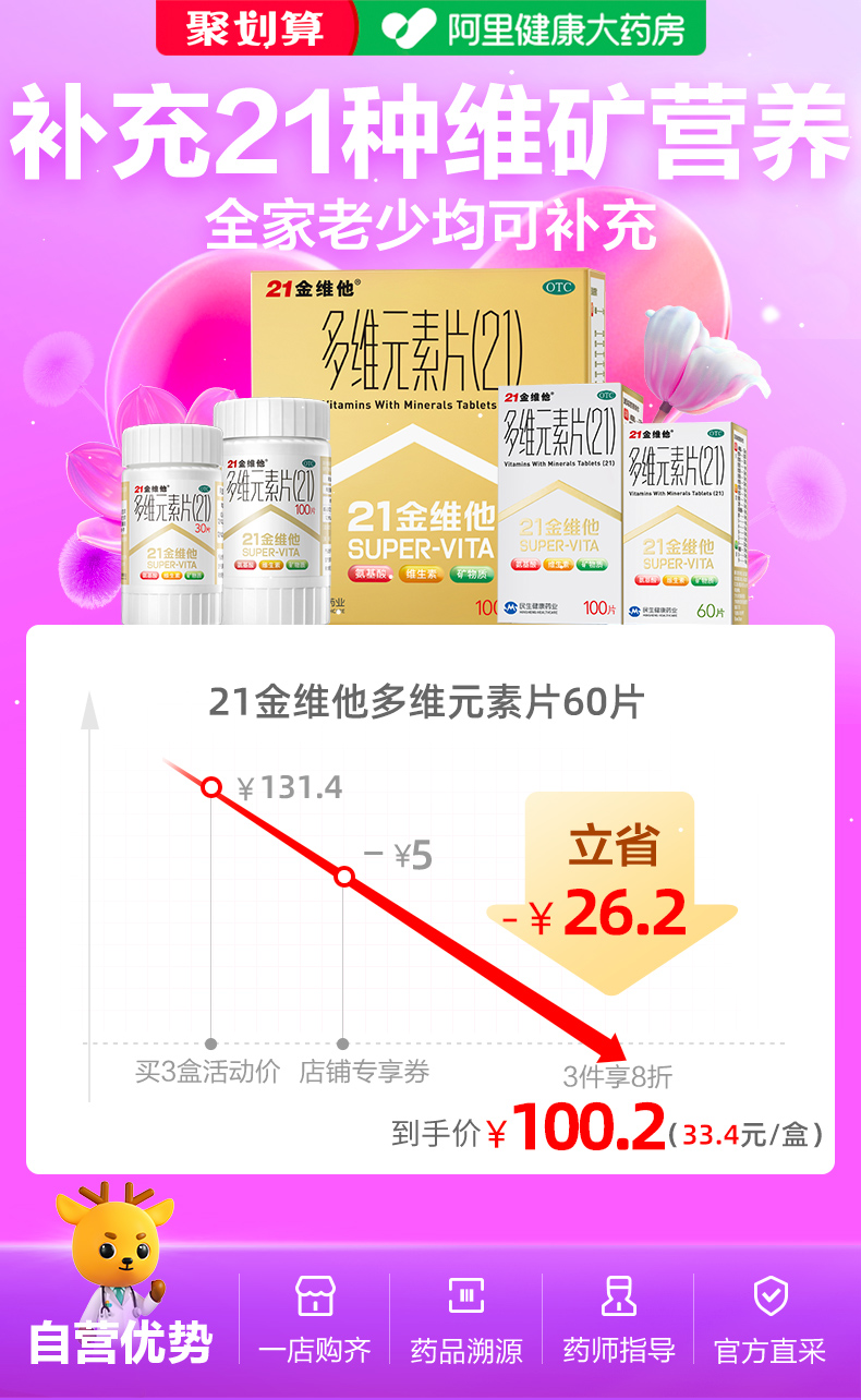 民生21金维他多维元素片60片