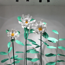 Autumn Meichen Shopping Mall Window Decoration Large Simulation Gardenia Store Package Window Activity Design and Layout