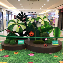 Spring Meichen creative window decoration ornaments leaves green leaf props kindergarten dp point exhibition hall forest layout