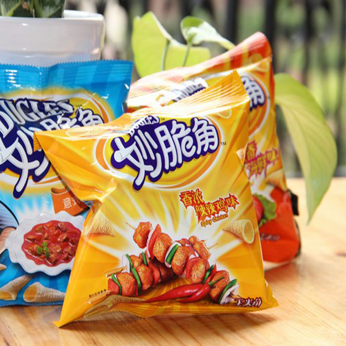 80后经典零食磨坊休闲食品正宗妙脆角14g 多口味任选备注60袋包邮