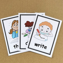 English Word Cards Everyday Behavior Action Life 45 Training Cognitive Flashcard Kindergarten Teacher Teaching Aids