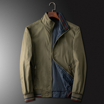 2021 new cotton jacket mens spring and autumn large size jacket double-sided wear tooling jacket casual loose jacket