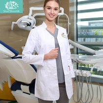 Short waist white coat doctors clothing long sleeve high-end beauty salon Medical Plastic Surgery Hospital doctor test work clothes