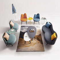 Office Sofa Arched Sofa Clothing Shop Business Negotiate Table And Chairs Rest Area Reception Leisure Sofa Tennis Red