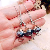 DIY Accessories Alloy Florato Accessories Metal Grey Flat Crystal Beads Pendant Pendant Pendant Chain Suspension Chain