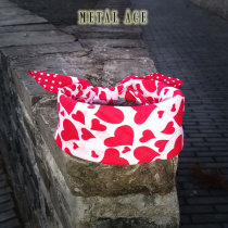 Peach hearty girl headscarf male and female covered with headscarf trend movement hair with hip hop INS Moto locomotive West coast square towels